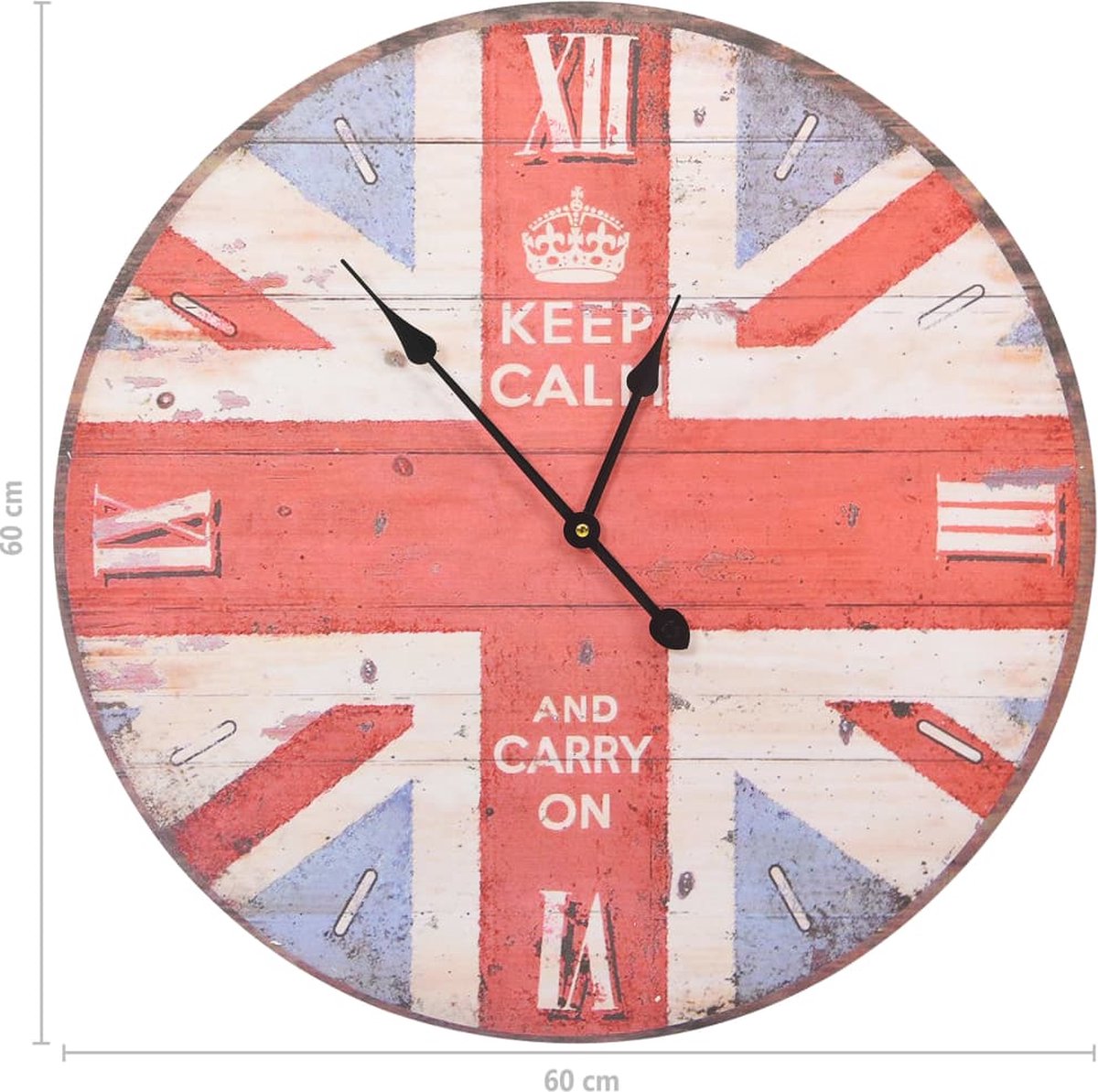 Vidaxl Wandklok Vintage Stijl 60 Cm Uk