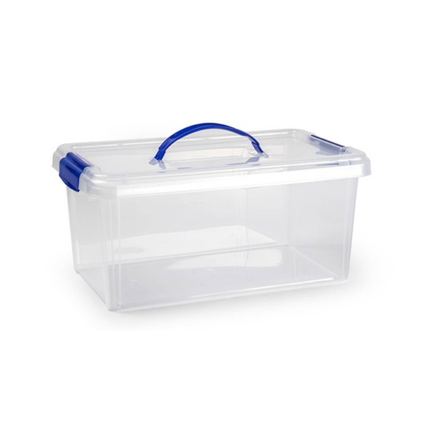 Forte Plastics Opslagbak/organizer Met Deksel 10 Liter Transparant - Opbergbakken - 38,5 X 23 X 17,5 Cm