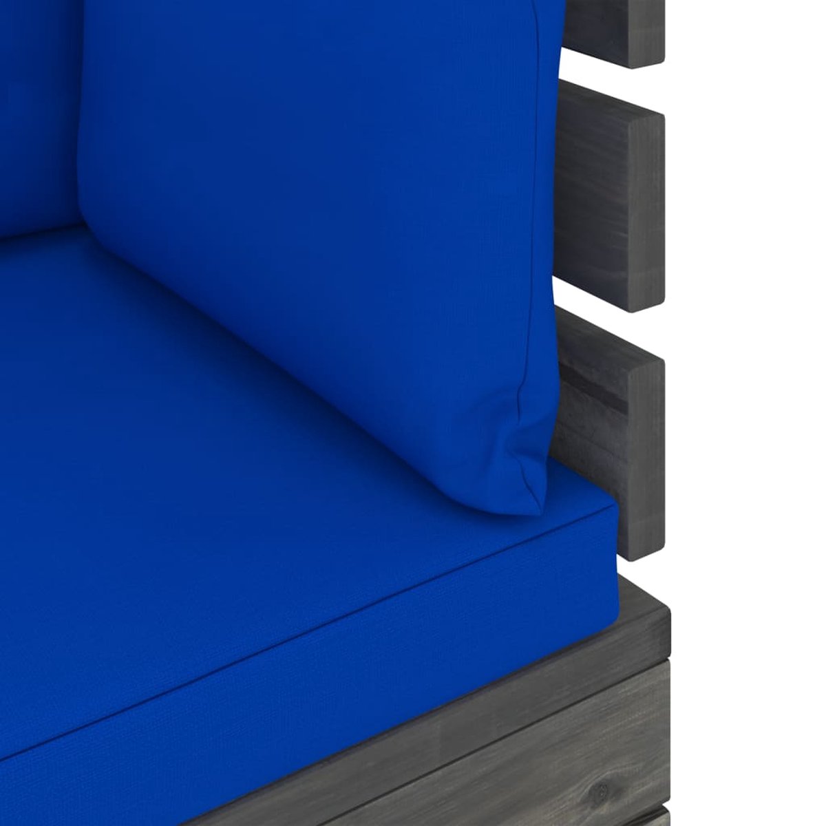 Vidaxl Tuinbank 2-zits Met Kussens Pallet Massief Grenenhout - Blauw