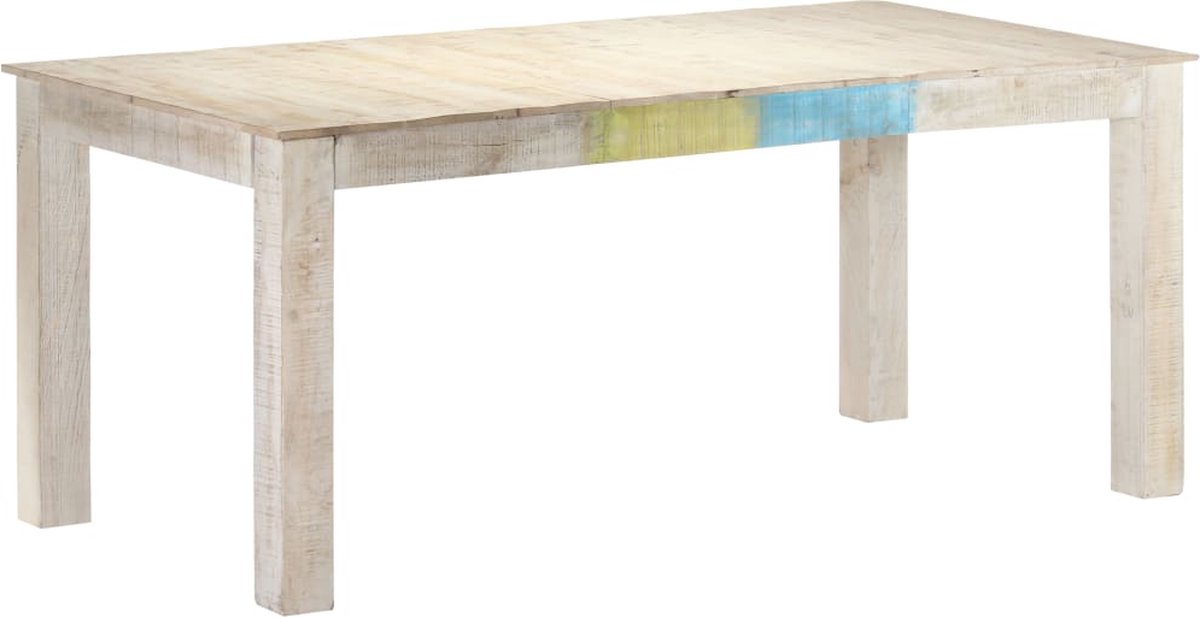 Vidaxl Eettafel 180x90x76 Cm Massief Mangohout - Bruin