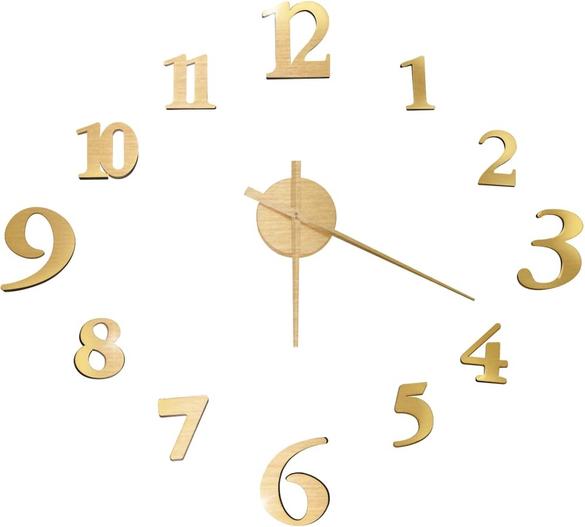 Vidaxl 3d-wandklok Modern Xxl 100 Cmkleurig - Goud