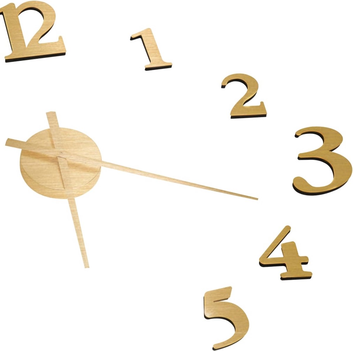 Vidaxl 3d-wandklok Modern Xxl 100 Cmkleurig - Goud