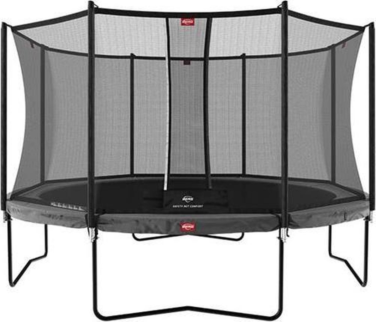 BERG Toys Trampoline - Berg Champion Regular (Incl. Veiligheidsnet Comfort) - 380 Cm - - Grijs