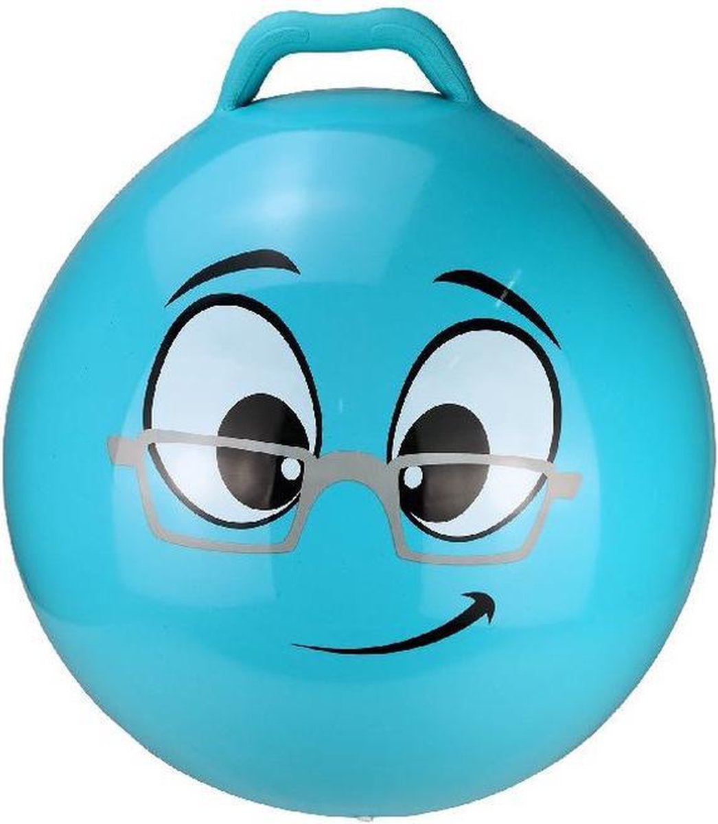 Skippybal Smiley Voor Kinderen 55 Cm - Zomer Buiten Speelgoed - Blauw