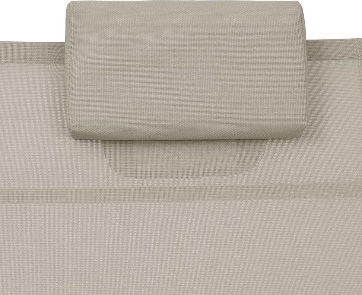 Vidaxl Ligbed Aluminium En Textileen Crème