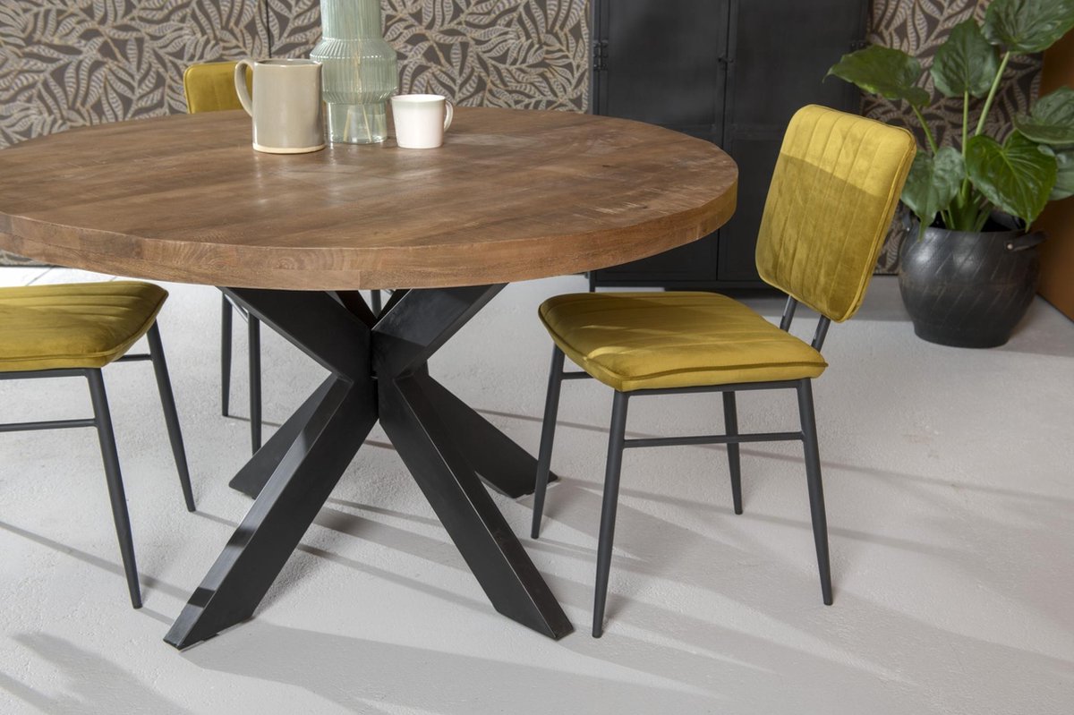 Brix - Eettafel - Sturdy Round 140 Cm - Bruin