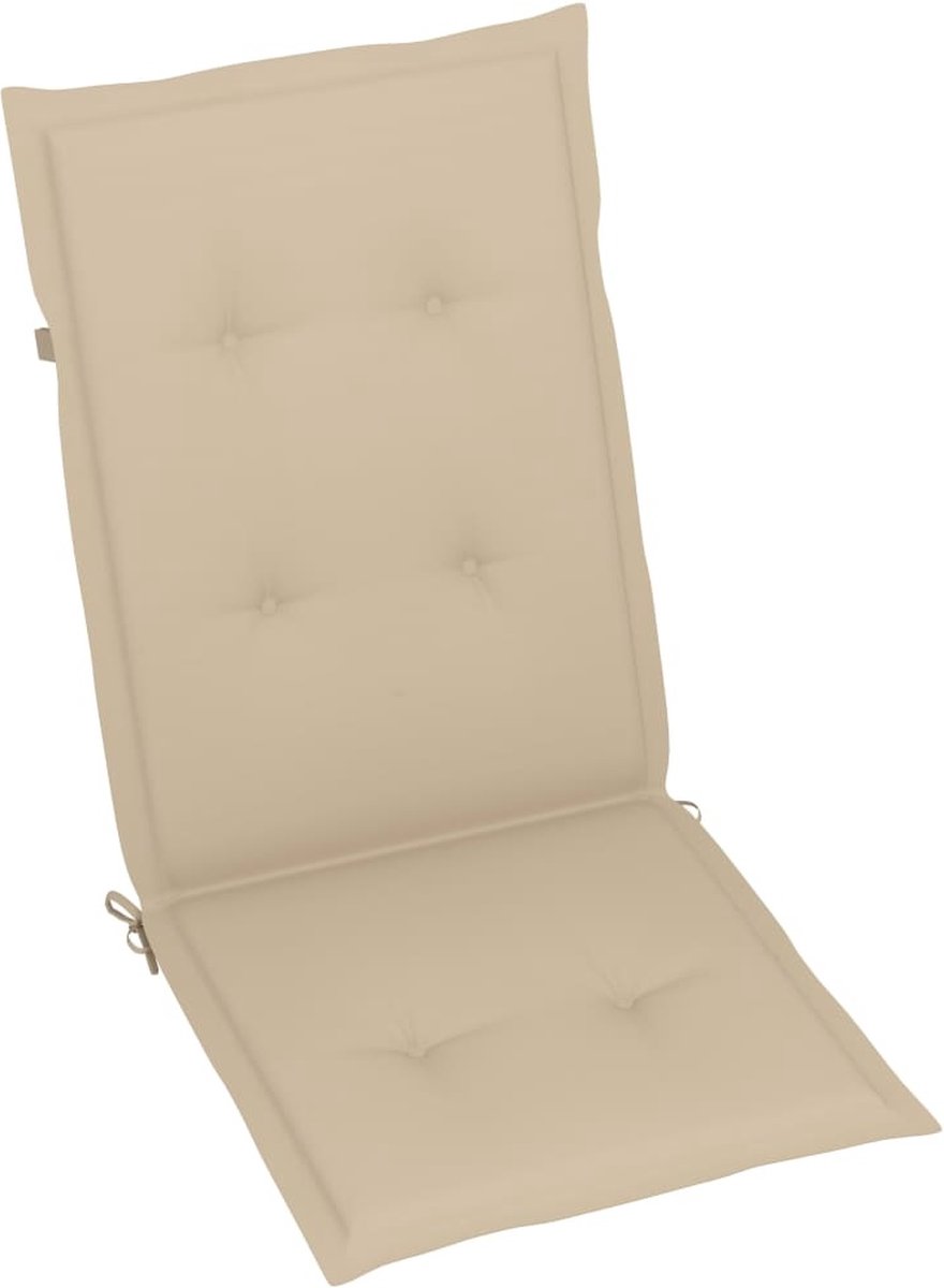 Vidaxl Schommelstoel Met Kussen Bamboe - Bruin