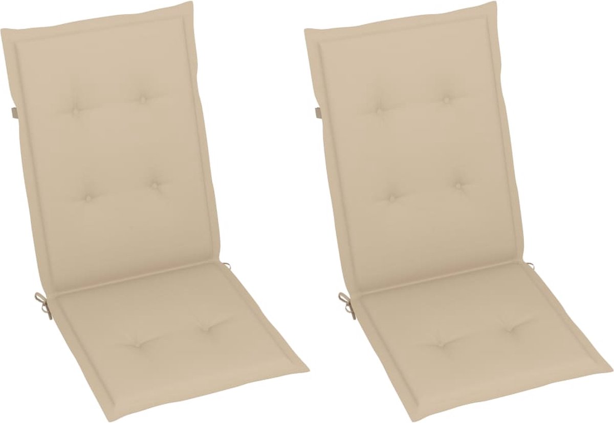 Vidaxl Schommelstoel Met Kussen Bamboe - Bruin