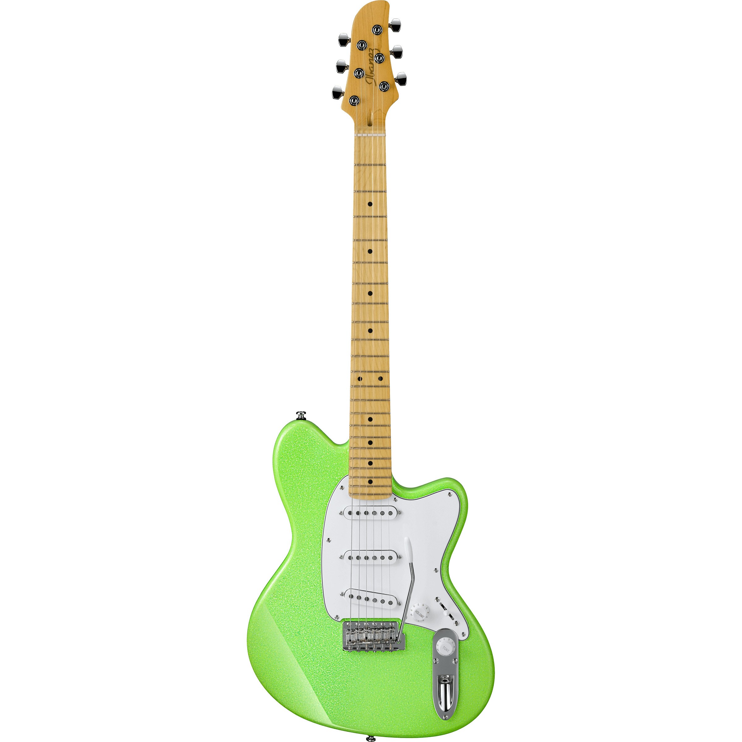 Ibanez YY10-SGS Slime Green Sparkle Yvette Young Signature met Seymour Duncan Five Two elementen