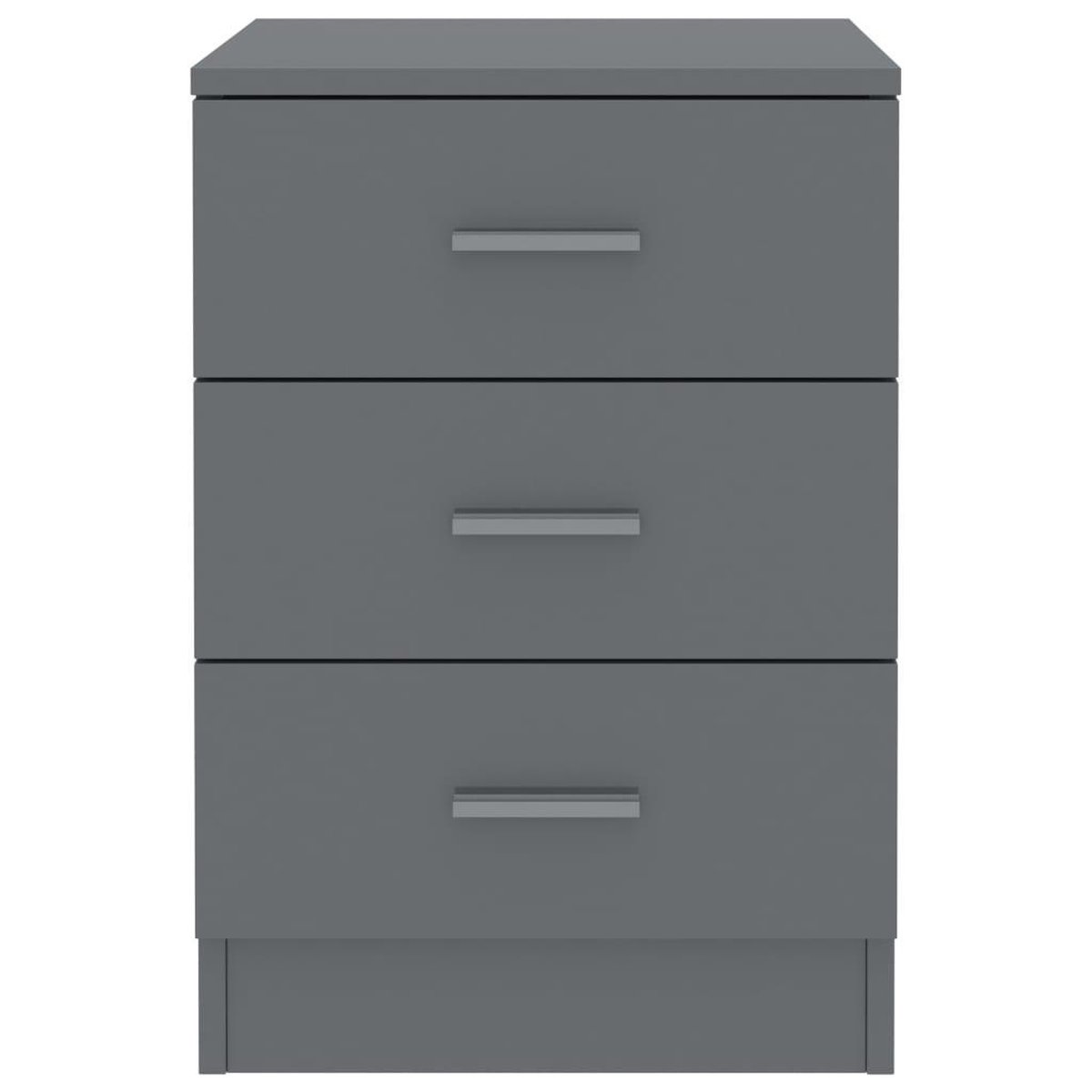 Vidaxl Nachtkastjes 2 St 38x35x56 Cm Spaanplaat Hoogglans - Grijs