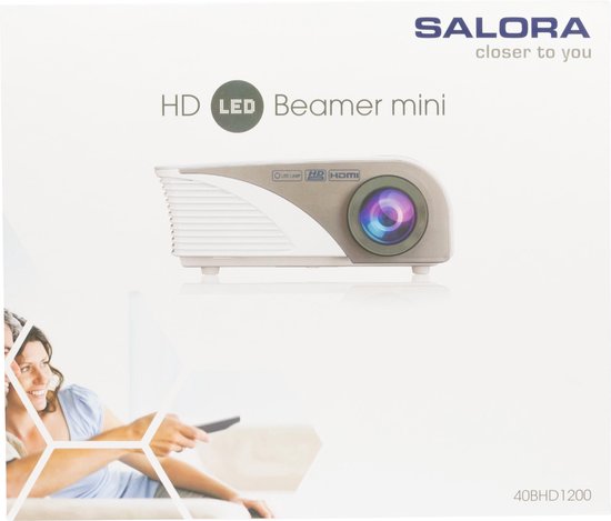 Salora 40BHD1200 - Beamer - LED - HDMI - USB - TV tuner - Grijs