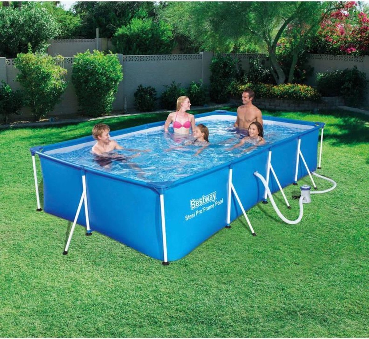 Bestway Steel Pro Zwembad + Filterpomp 400 X 211 X 81 Cm - Blauw