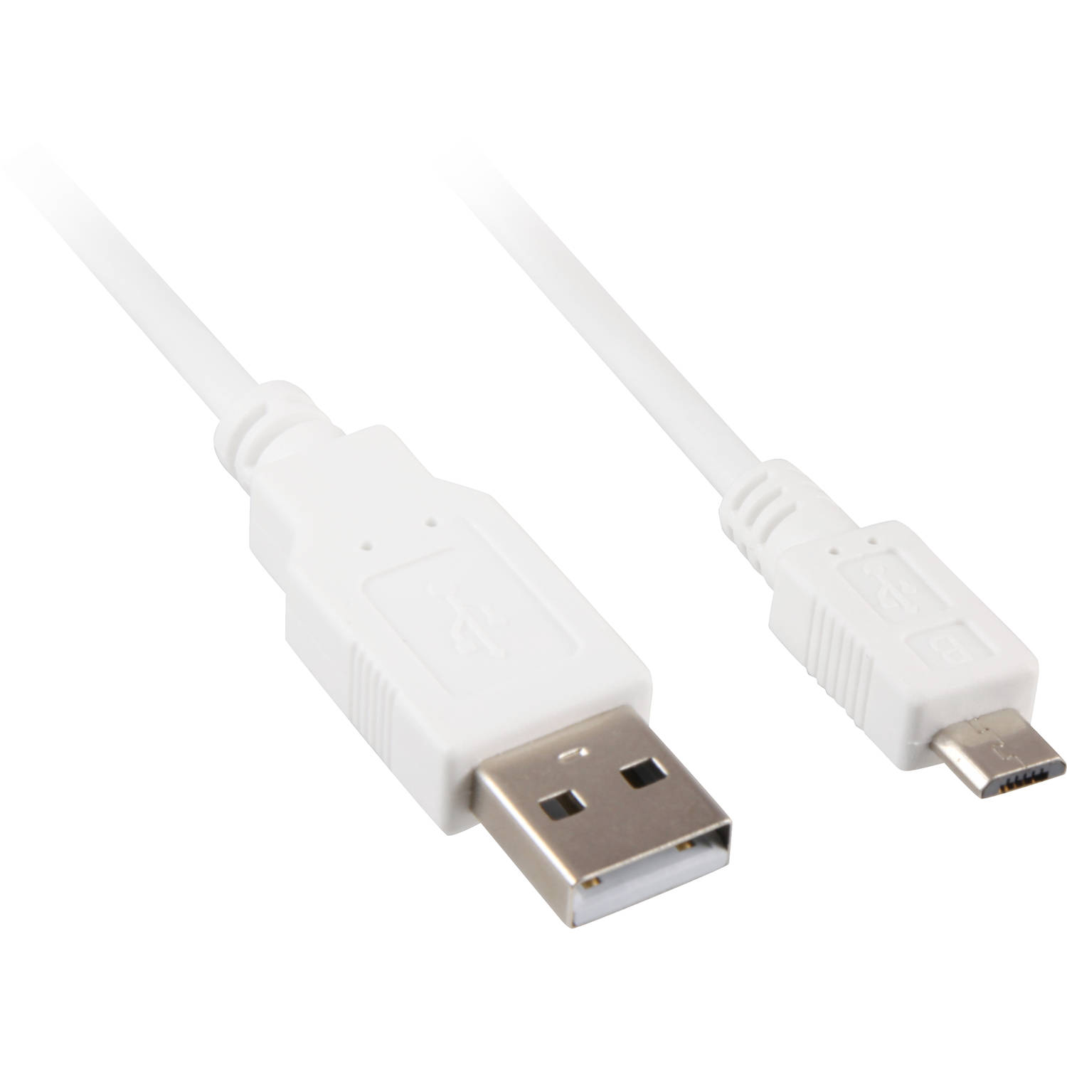 Sharkoon Usb 2.0 Kabel, Usb-a > Micro Usb-b - Wit