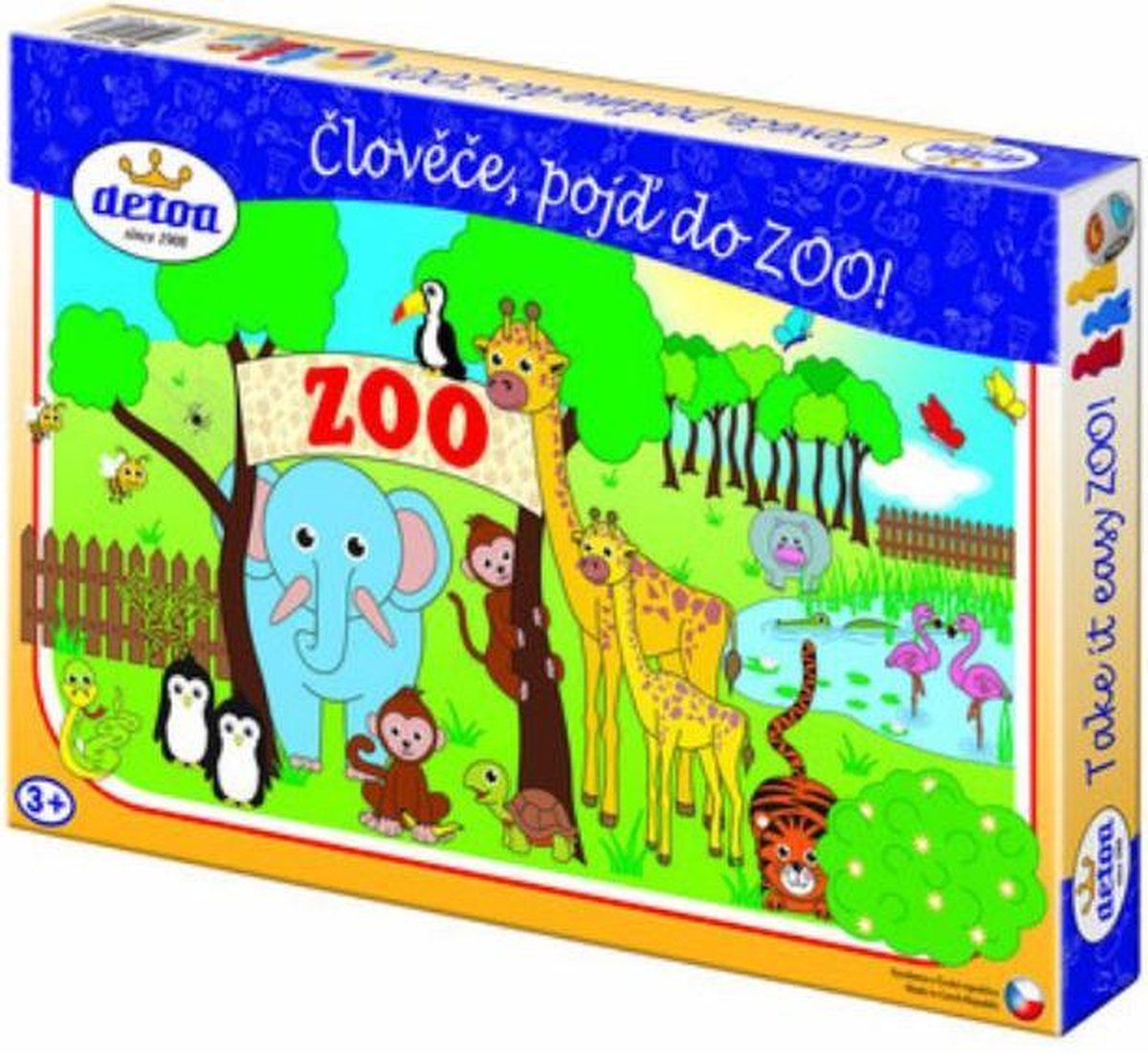 Detoa bordspel dierentuin junior 335 x 230x 35 mm hout