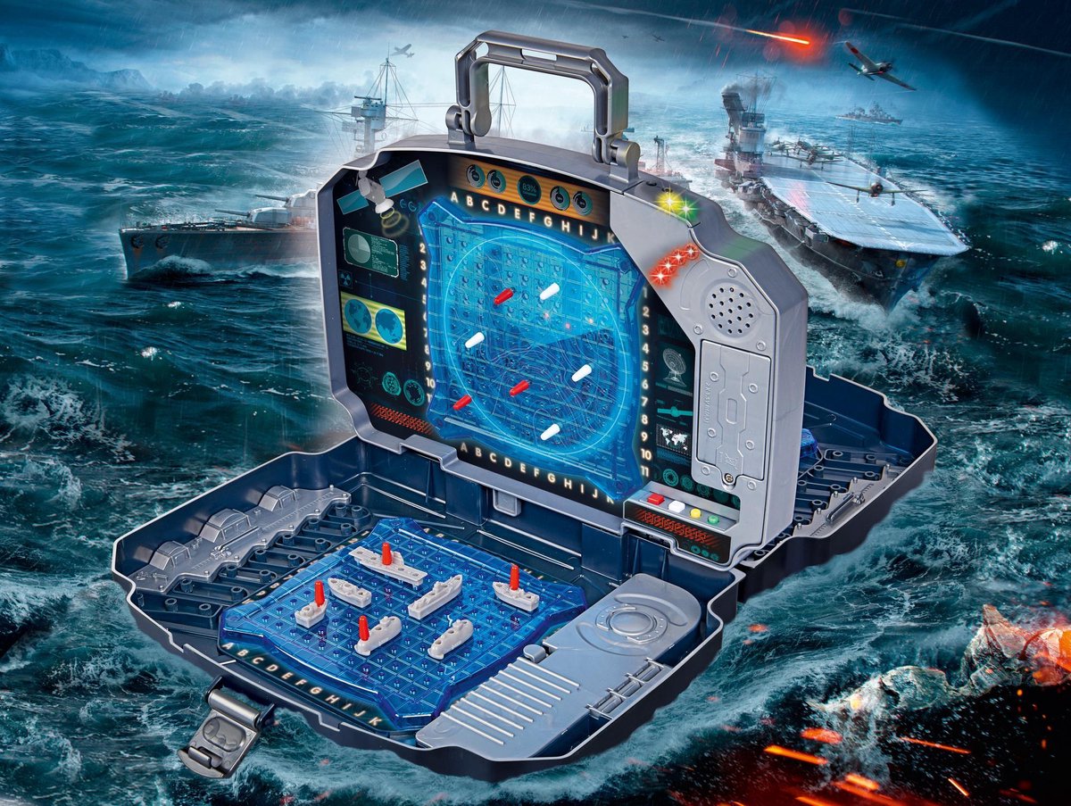 Top1Toys Noris zeeslag Light & Sound elektrisch 40 cm grijs/blauw