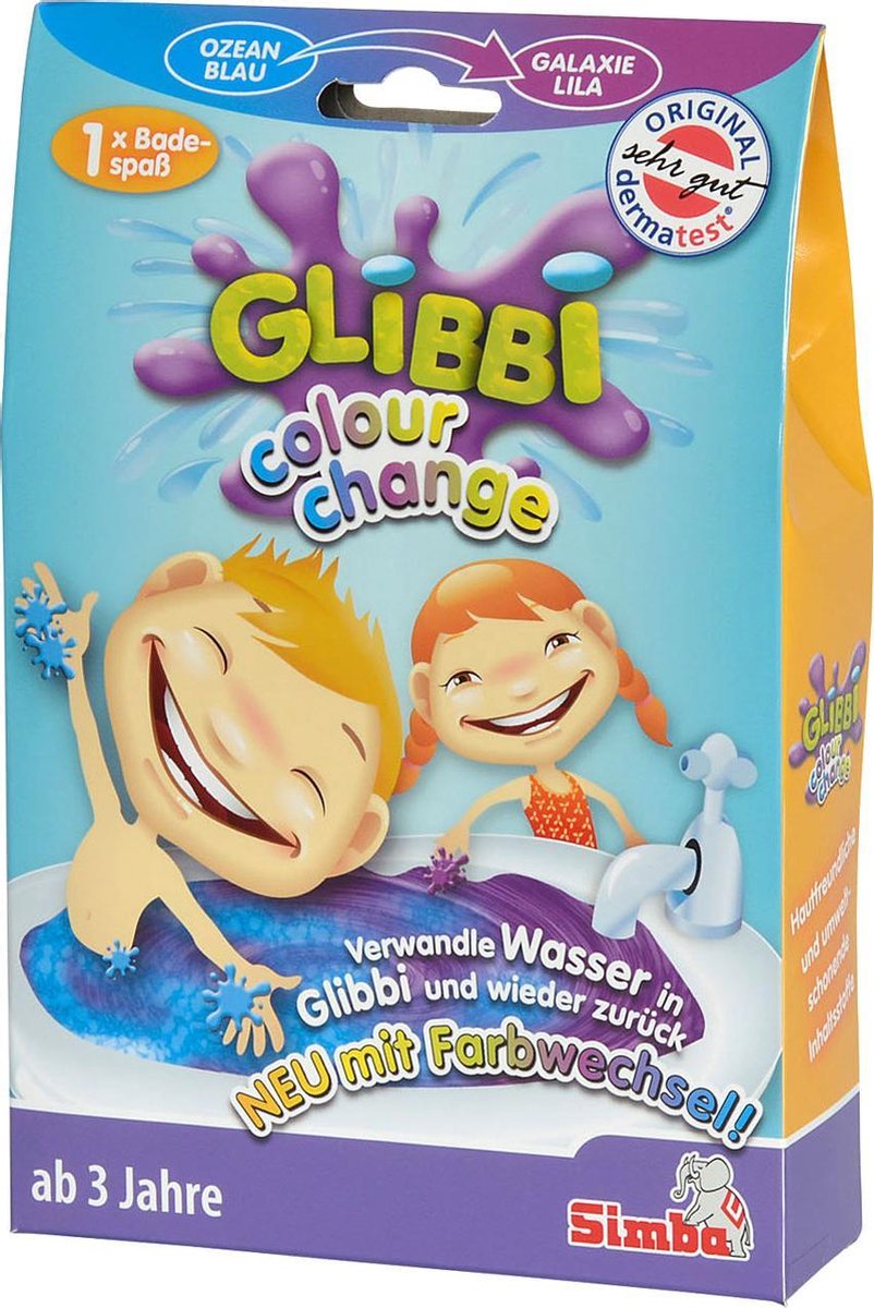 Simba badspeelgoed Glibbi Color Change junior blauw/paars