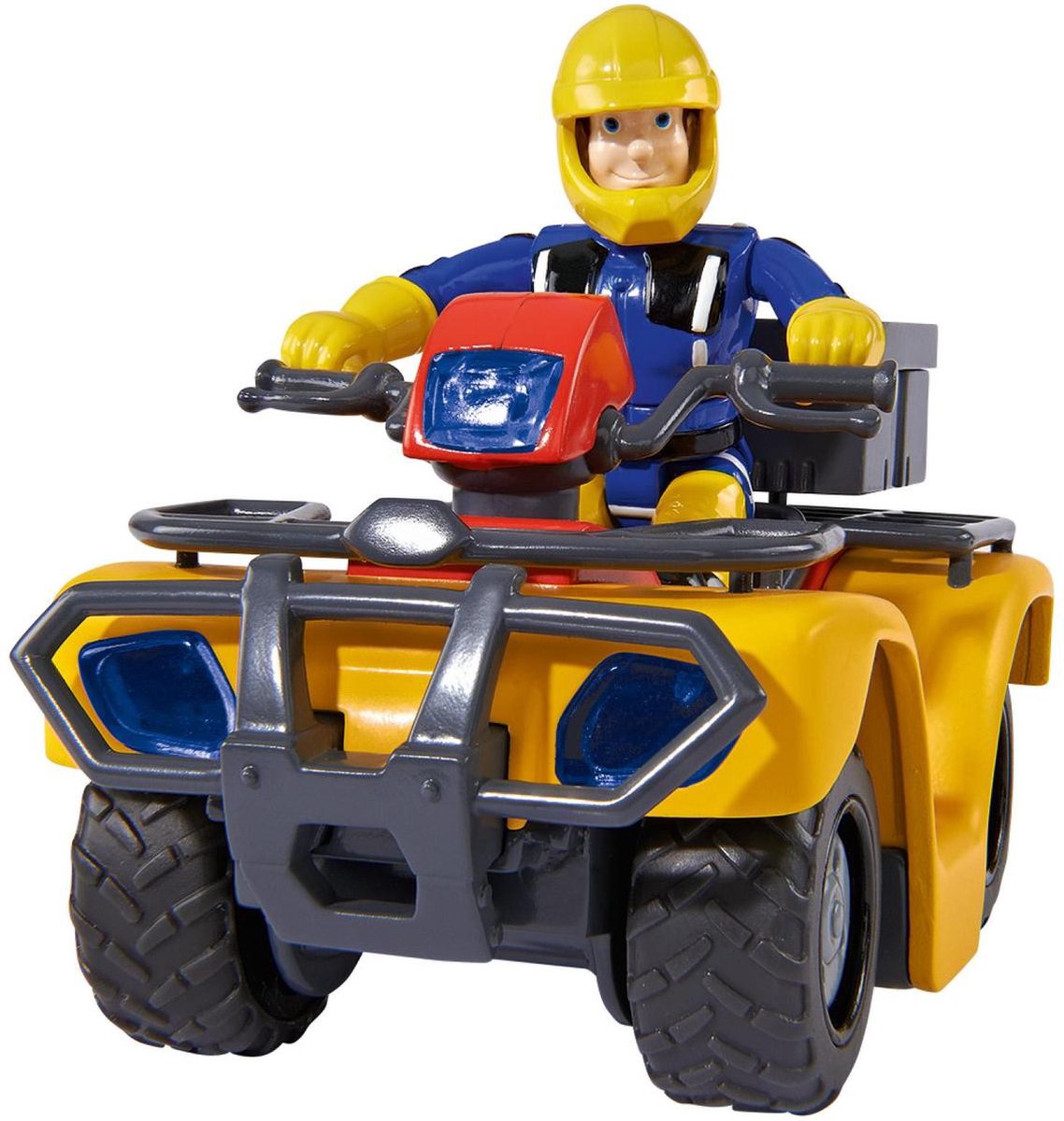 Simba quad Brandweerman Sam junior 9 cm - Geel