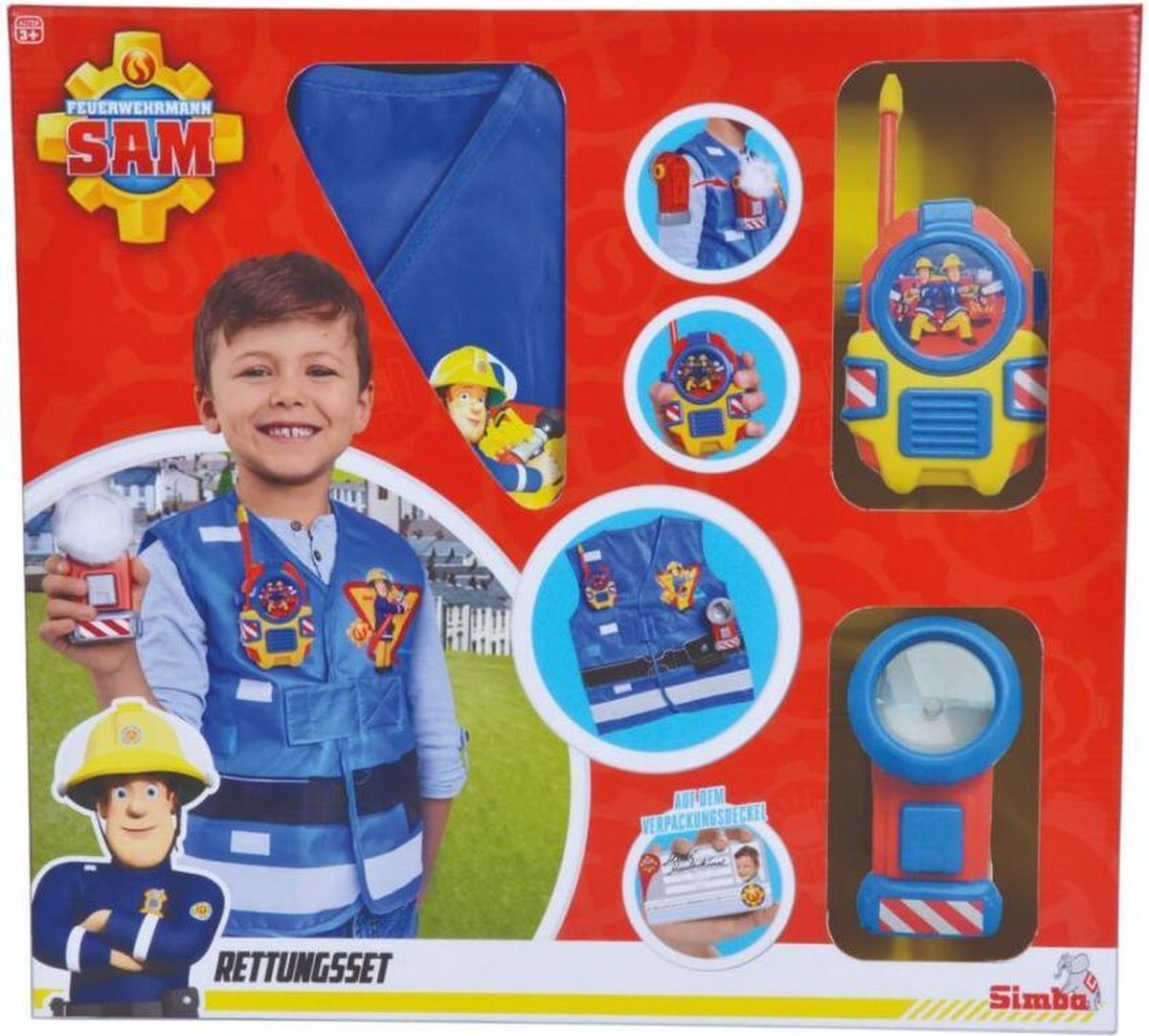 Dickies Simba brandweerset Brandweerman Sam junior 3 delig - Blauw