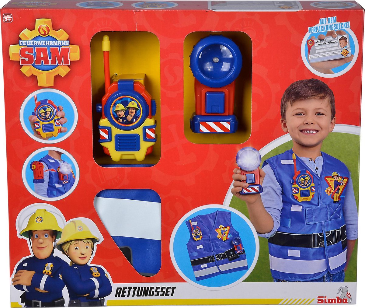 Dickies Simba brandweerset Brandweerman Sam junior 3 delig - Blauw