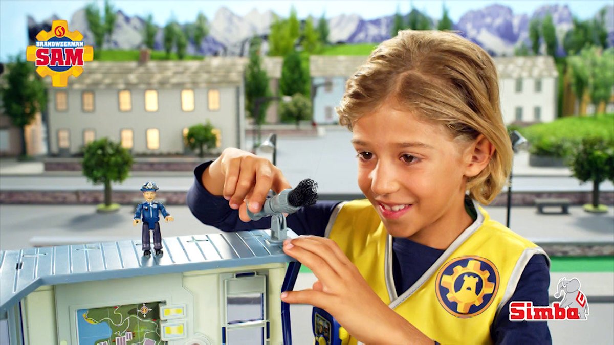 Dickies Simba politiequad Brandweerman Sam junior 16,5 cm 6 delig - Wit