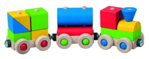 Detoa speelgoedtrein Happy Train junior 12,6 x 7,6 cm hout