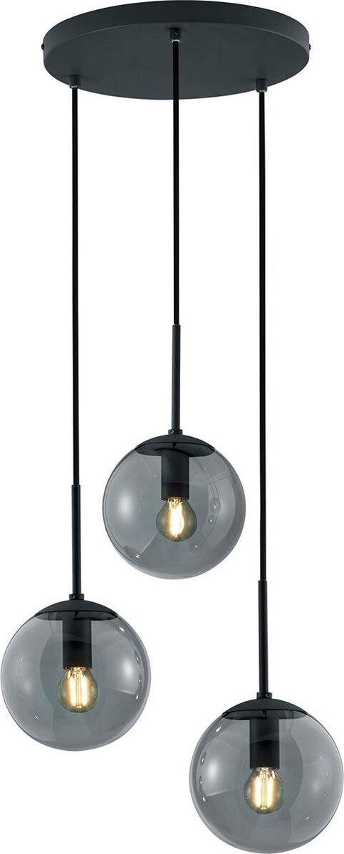 BES LED Led Hanglamp - Trion Balina - E14 Fitting - 3-lichts - Rond - Mat - Aluminium - Grijs