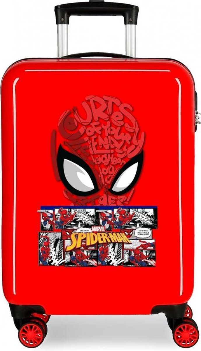 Marvel Spiderman Kinderkoffer 55cm 4 W Comic - Rojo