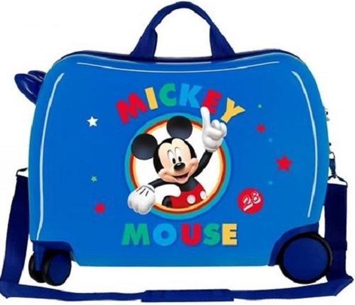 Disney Mickey Mouse Circle Abs Rol Zit Kinderkoffer - Blauw