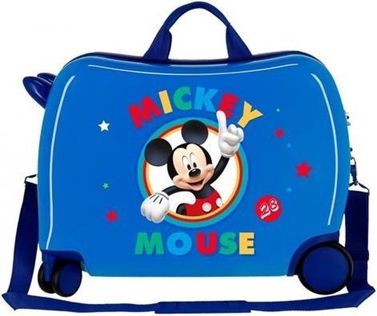 Disney Mickey Mouse Circle Abs Rol Zit Kinderkoffer - Blauw