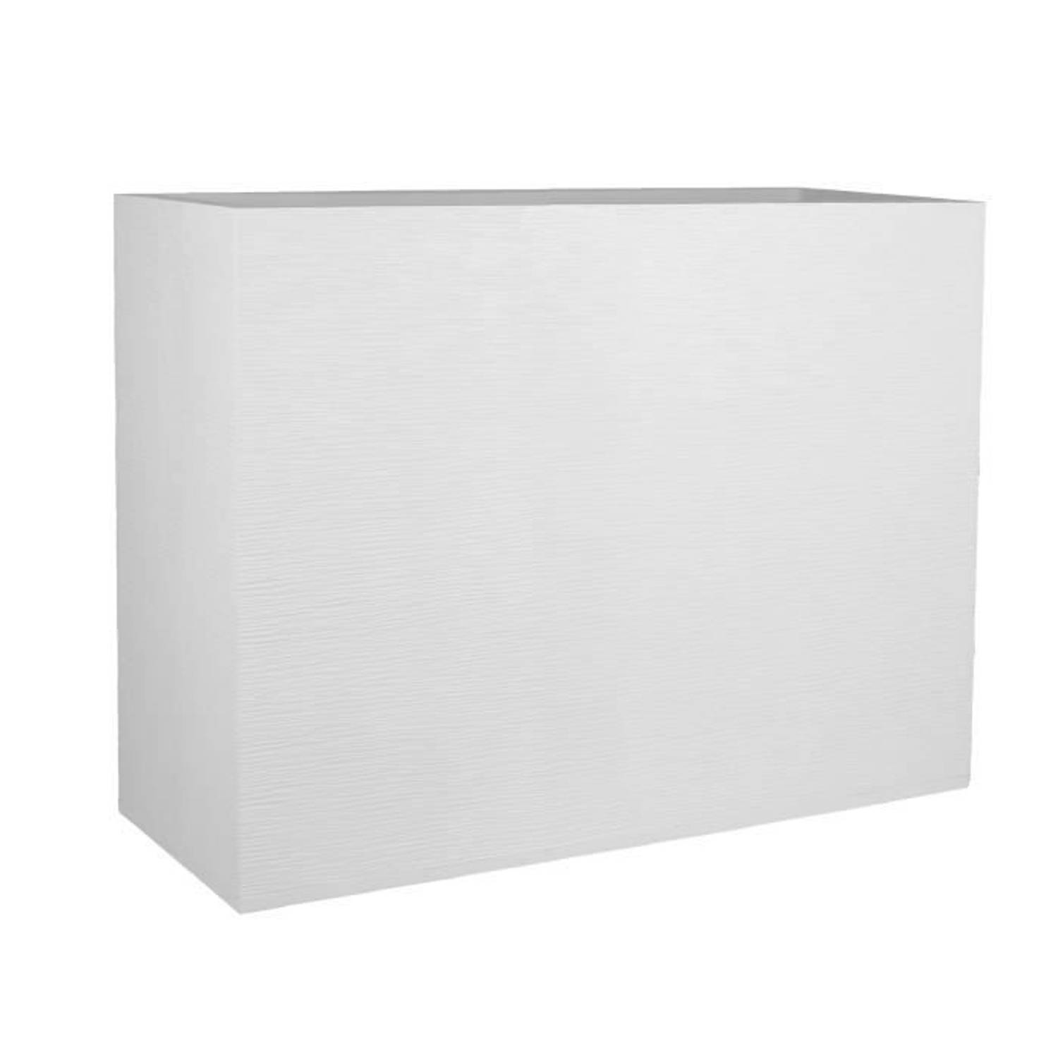 Plastic Eda Bloempot Wall Loft Graphit - 46 L - 78,5 X 29,5 X 60 Cm -te Ceruse - Blanco