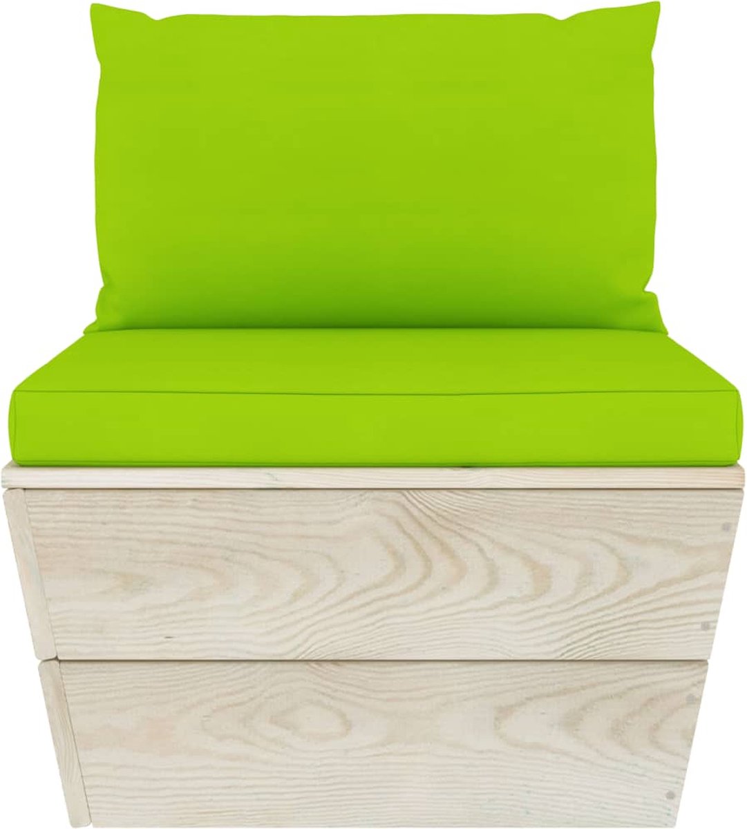 Vidaxl Tuinbank 3-zits Met Kussens Pallet Vurenhout - Groen