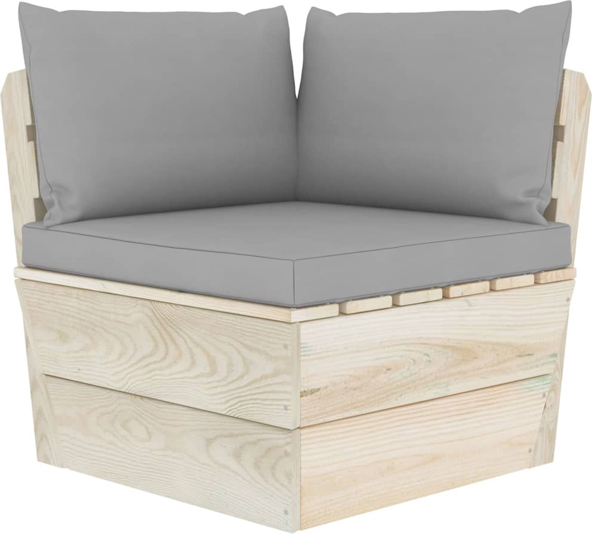 Vidaxl Tuinbank 4-zits Met Kussens Pallet Vurenhout - Grijs