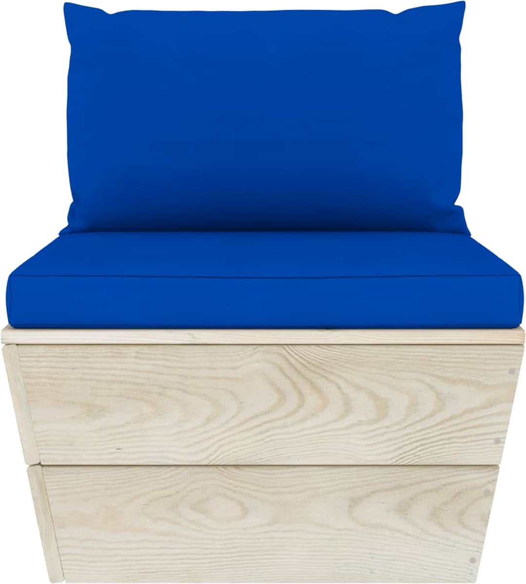 Vidaxl Tuinbank 4-zits Met Kussens Pallet Vurenhout - Blauw