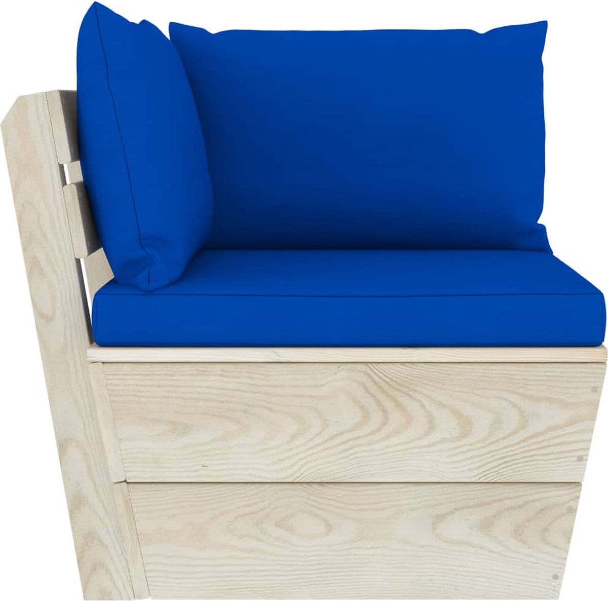 Vidaxl Tuinbank 4-zits Met Kussens Pallet Vurenhout - Blauw