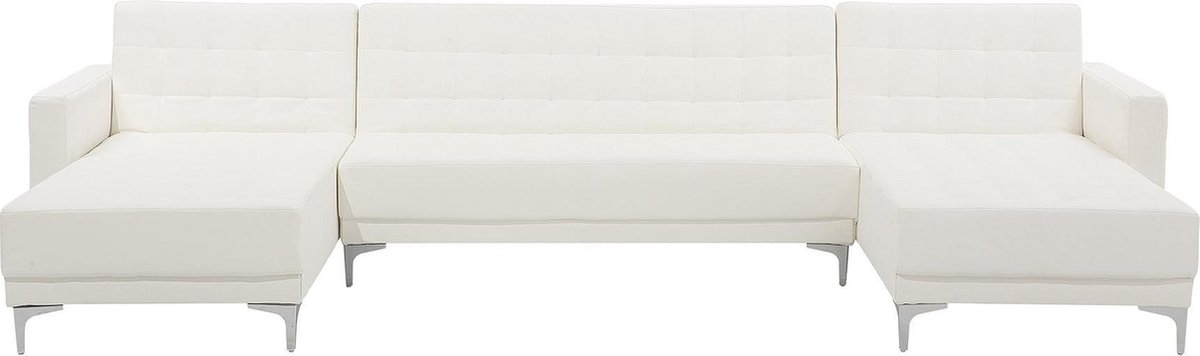 Beliani Aberdeen Slaapbank Kunstleer 348x168x83 - Wit