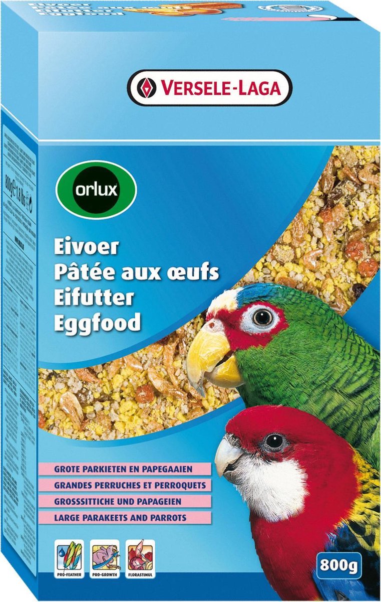 Versele-Laga Eivoer Droog Gropar/Papagaai - Vogelvoer - 800 g