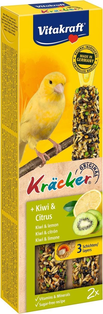 Vitakraft Kanarie Kracker 2 stuks - Vogelsnack - Kiwi
