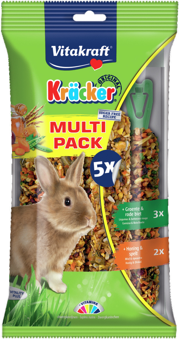 Vitakraft Konijn Kräcker Voordeelpak - Konijnensnack - 5 stuks