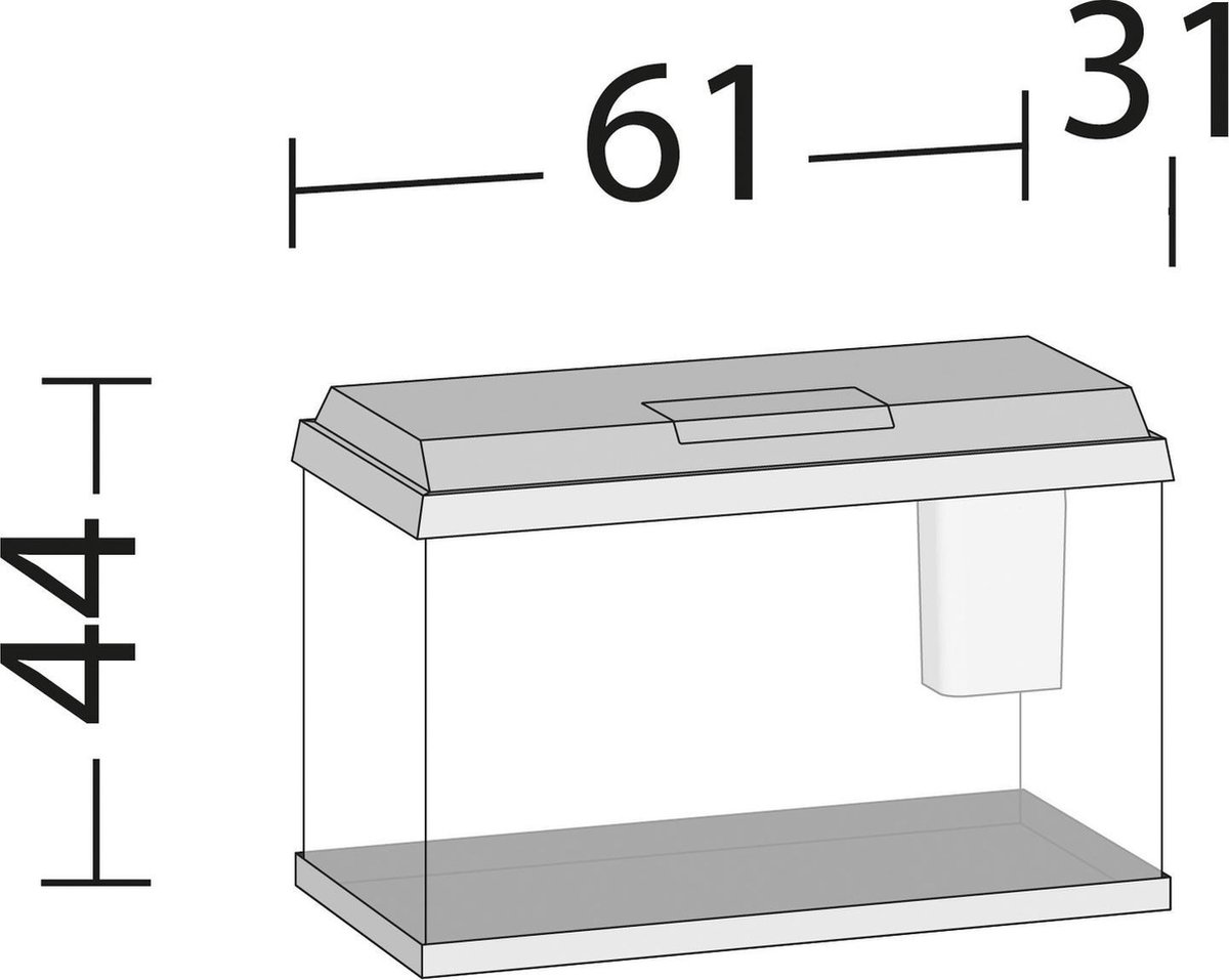 Juwel Aquarium Primo 70 61x31x44 cm - Aquaria - Ca. 70 L - Zwart