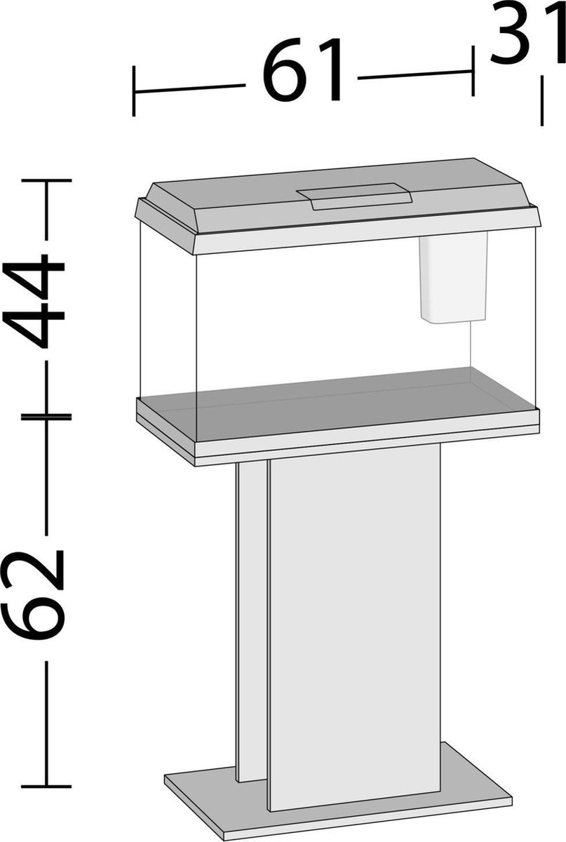 Juwel Aquarium Primo 70 61x31x44 cm - Aquaria - Ca. 70 L - Zwart