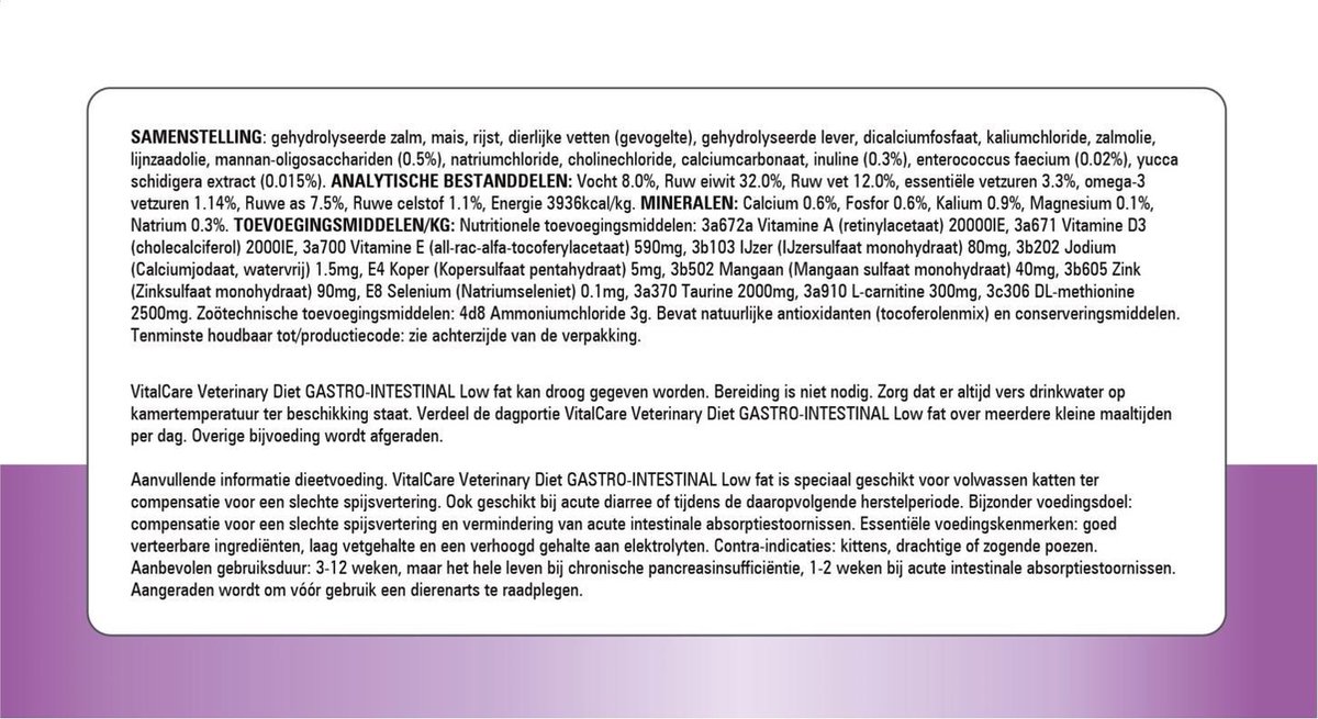 Prins Vitalcare Diet Gastro-Intestinal Zalm - Kattenvoer - 5 kg