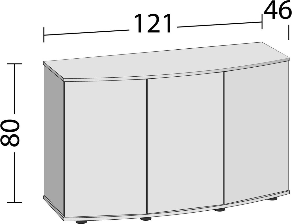 Juwel Kast Vision 260 Sbx 121x46x73 cm - Aquariummeubel - Licht Hout
