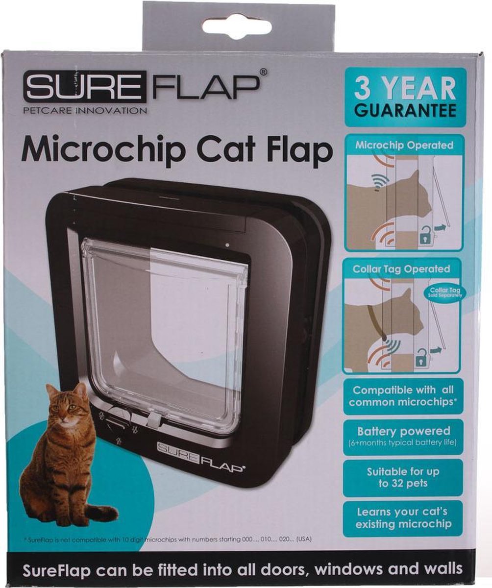 SureFlap Microchip Kattenluik - Kattenluik - 13x22x25 cm - Bruin