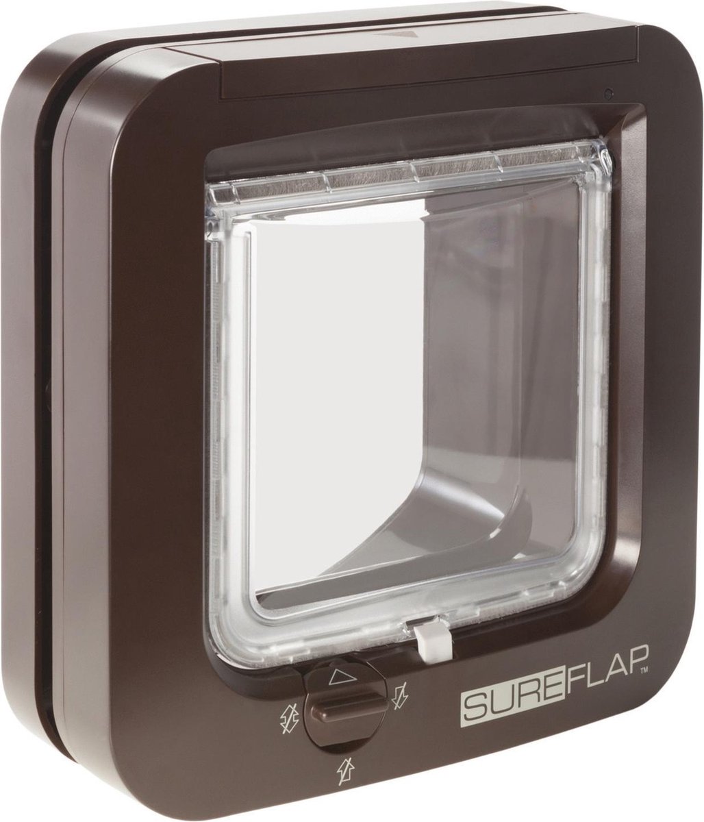 SureFlap Microchip Kattenluik - Kattenluik - 13x22x25 cm - Bruin