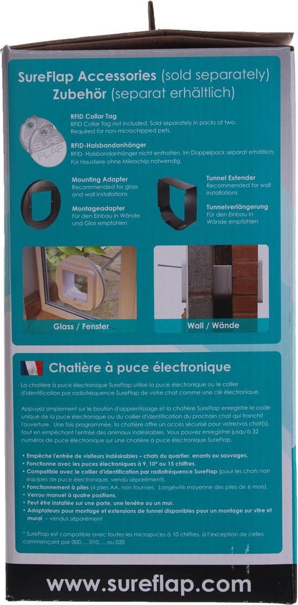 SureFlap Microchip Kattenluik - Kattenluik - 13x22x25 cm - Bruin