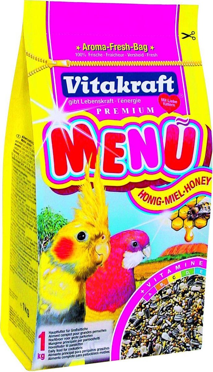 Vitakraft Valkparkieten Premium Menu - Vogelvoer - 1 kg