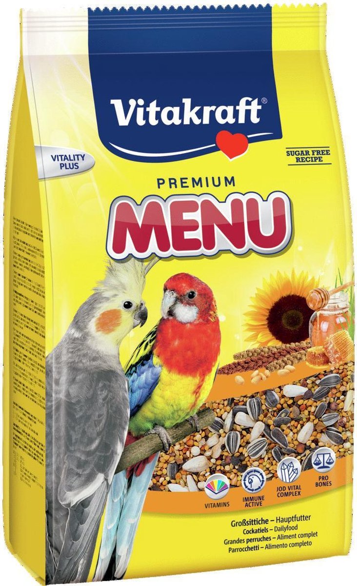 Vitakraft Valkparkieten Premium Menu - Vogelvoer - 1 kg
