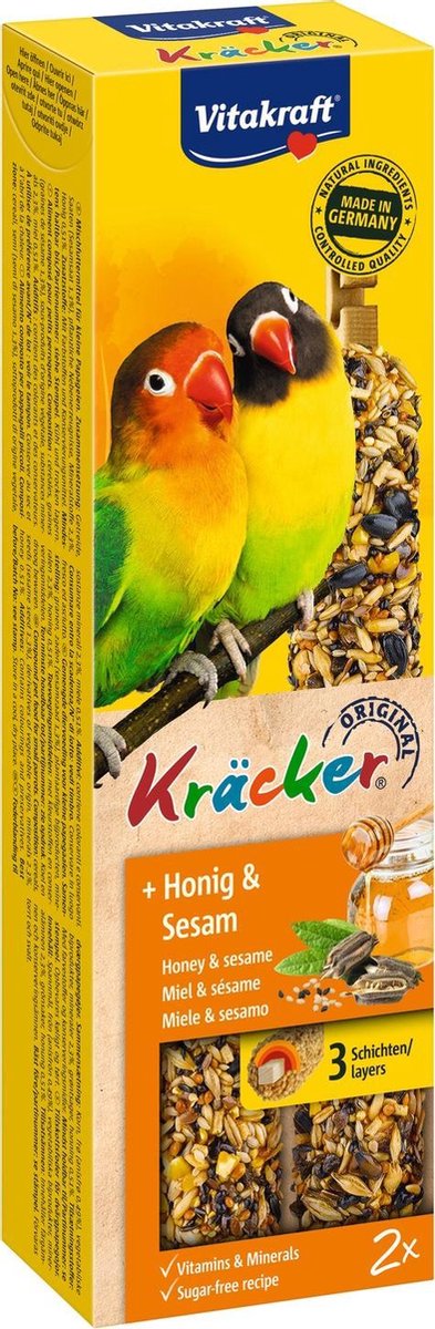 Vitakraft Agapornis Kracker 2 stuks - Vogelsnack - Honing