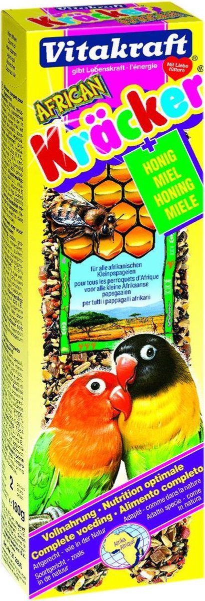 Vitakraft Agapornis Kracker 2 stuks - Vogelsnack - Honing
