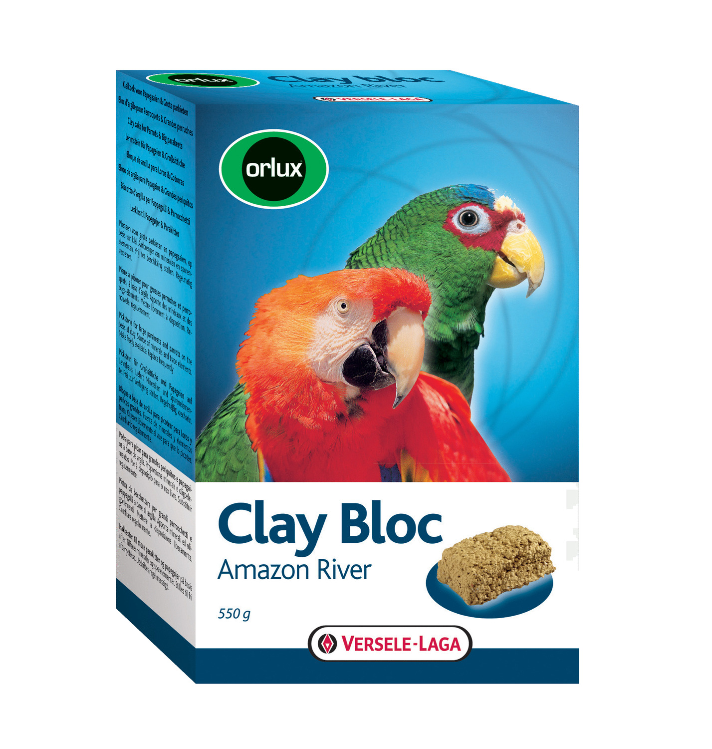 Versele-Laga Clay Bloc Amazonpapagaai - Vogelsupplement - 550 g